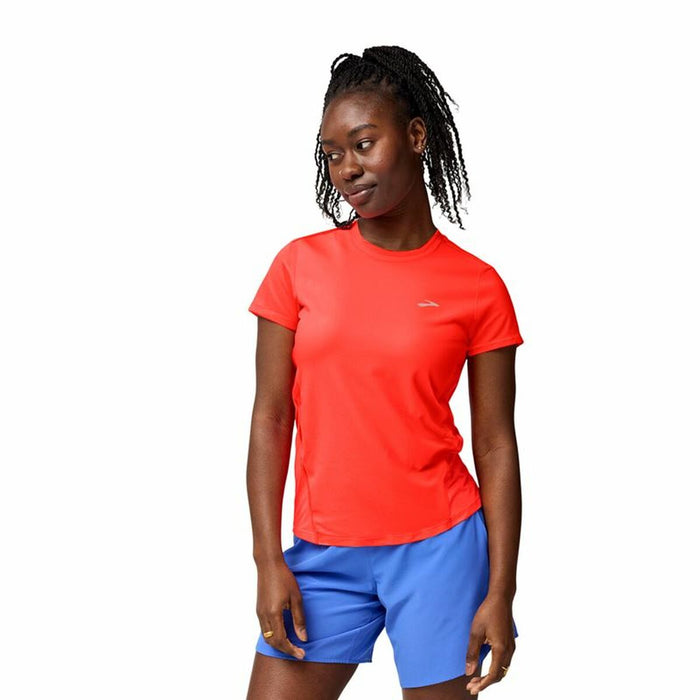 Men’s Short Sleeve T-Shirt Brooks Sprint Free Sleeve 30 Neo Red