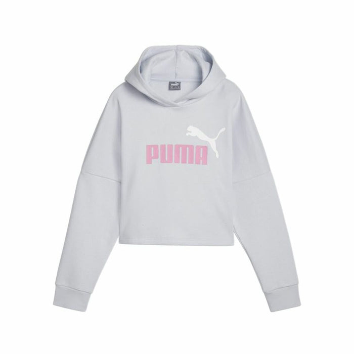 Hooded Sweatshirt for Girls Puma Ess Logo Cropped Hoodie G