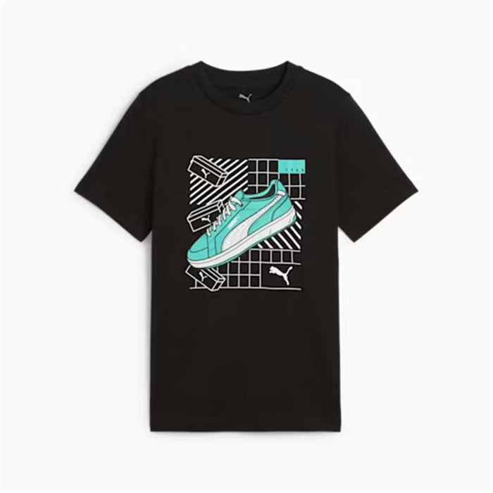 Camiseta de Manga Corta Infantil Puma Graphics Negro