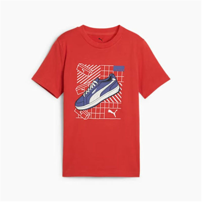 Camiseta de Manga Corta Infantil Puma Graphics Rojo