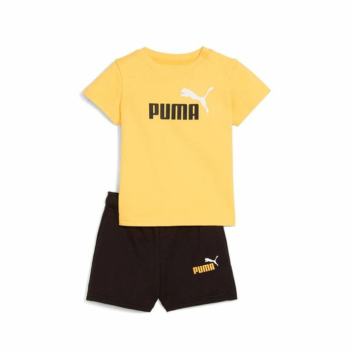Sports Outfit for Baby Puma Minicats Essentials Yellow Black