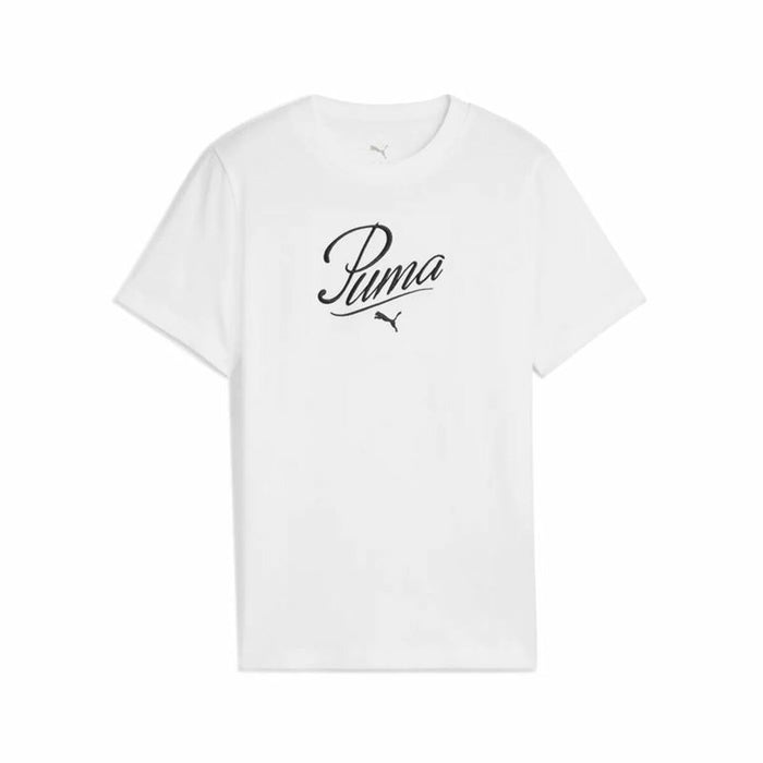 Child's Short Sleeve T-Shirt Puma Essentials White