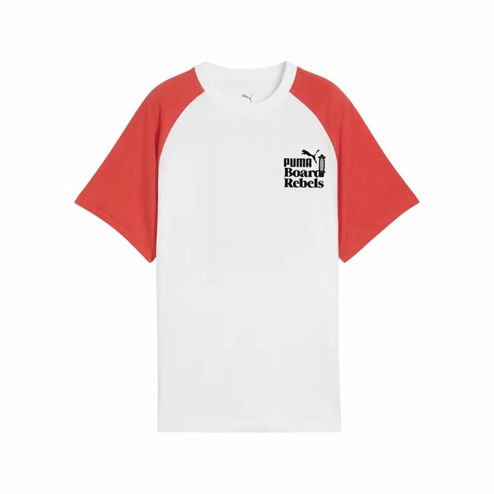 Child's Short Sleeve T-Shirt Puma Puma Mid90S Graphic Tee White Red