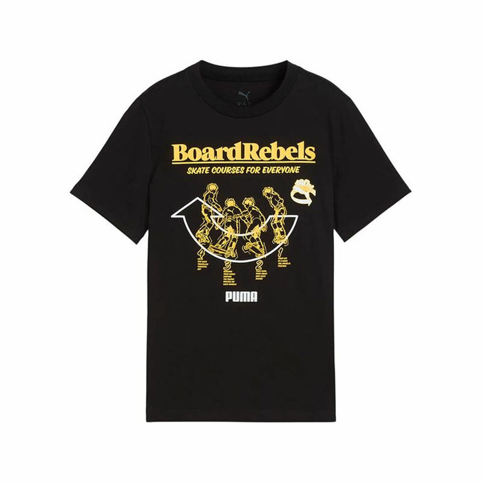 Camiseta de Manga Corta Infantil Puma Graphic Tee Negro