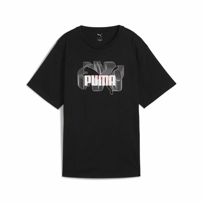 Women’s Short Sleeve T-Shirt Puma  Graphics Stacked
