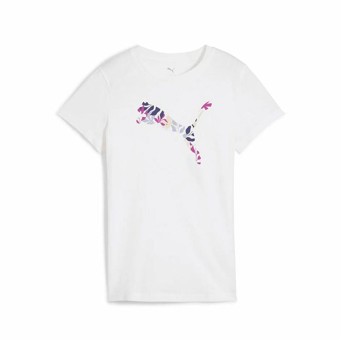 Women’s Short Sleeve T-Shirt Puma Graphics Floral White (M)