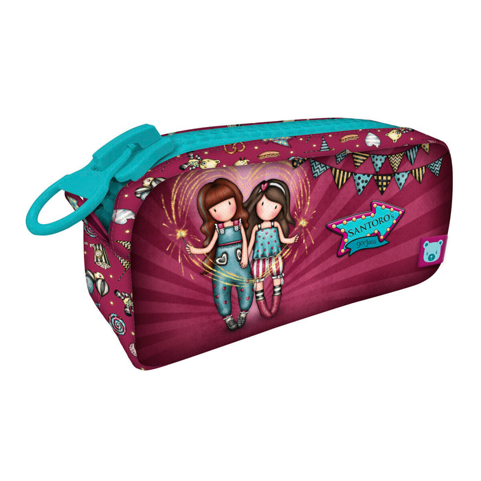 School Toilet Bag Gorjuss Fireworks Maroon 21.5 x 10.5 x 7 cm