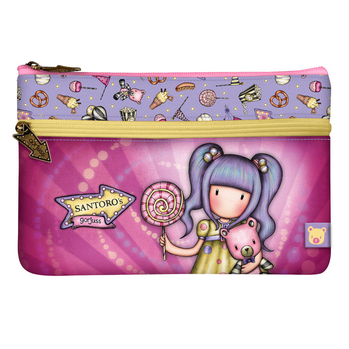 Estuche Escolar Gorjuss First prize Lila (23.4 x 15.5 x 1.5 cm)