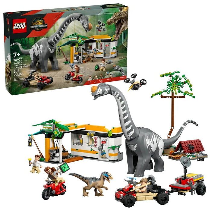 Construction set Lego JURASSIC WORLD 76973 Raptor & Titanosaurus Tracking Mission 582 Pieces