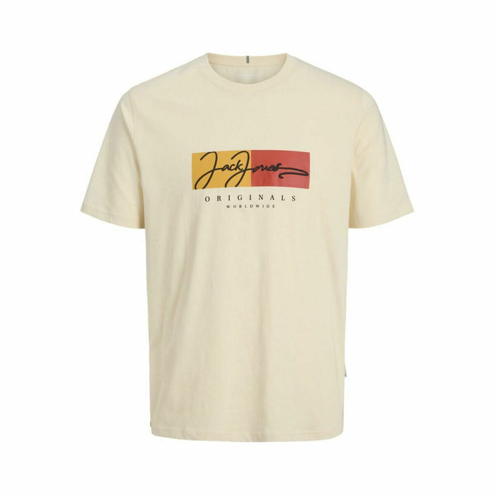 Men’s Short Sleeve T-Shirt Jack & Jones JORFREDERIKSBERG BOX 12278266 Beige
