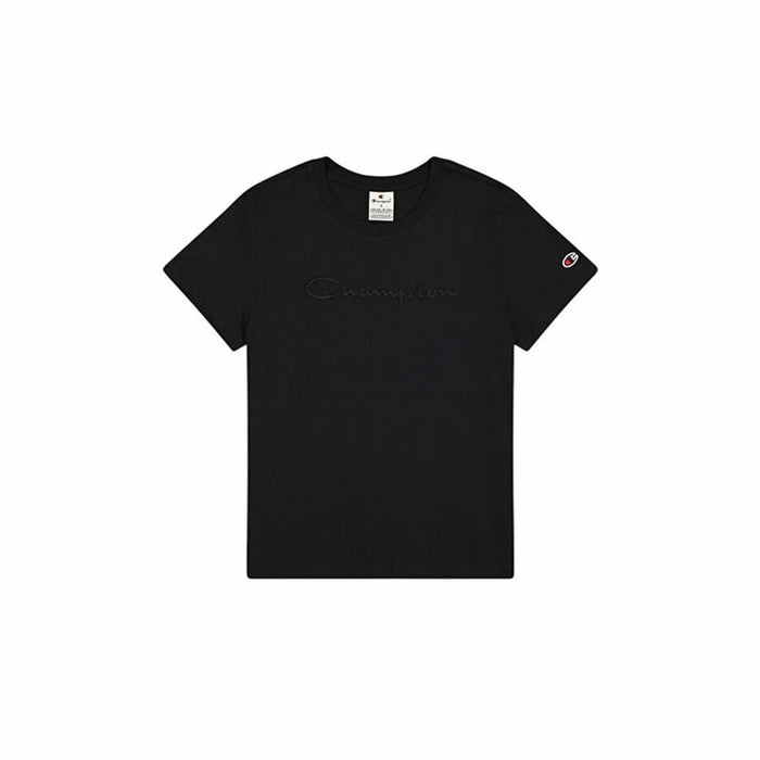 Women’s Short Sleeve T-Shirt Champion Champion Crewneck Black