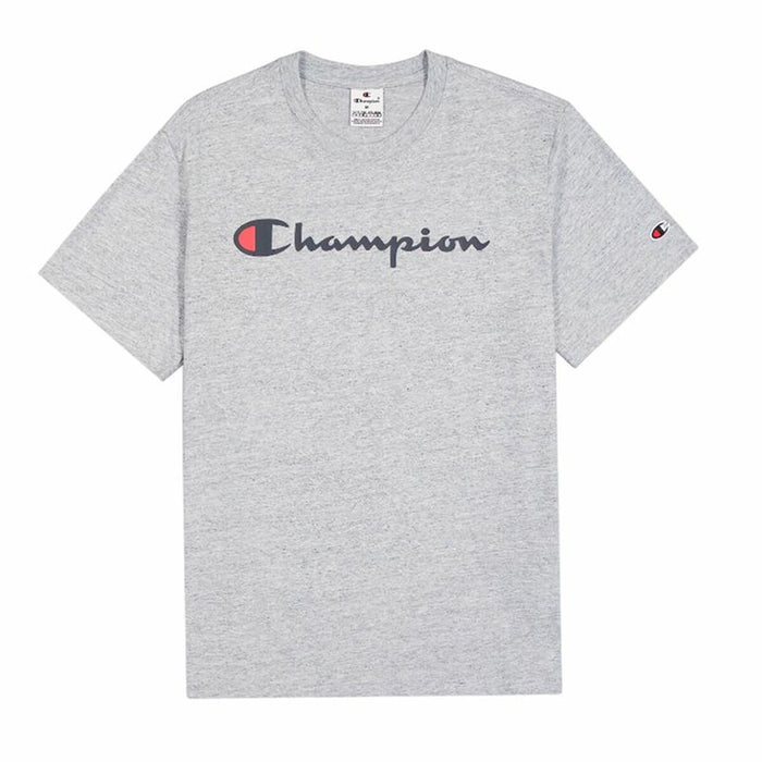 Men’s Short Sleeve T-Shirt Champion Crewneck Light grey