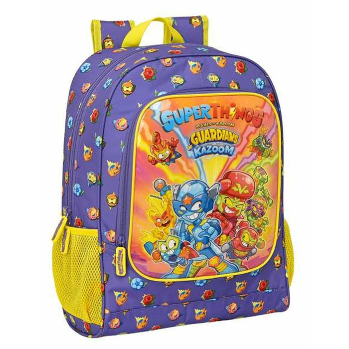 School Bag SuperThings Guardians Of Kazoom Yellow Purple 32 x 42 x 14 cm