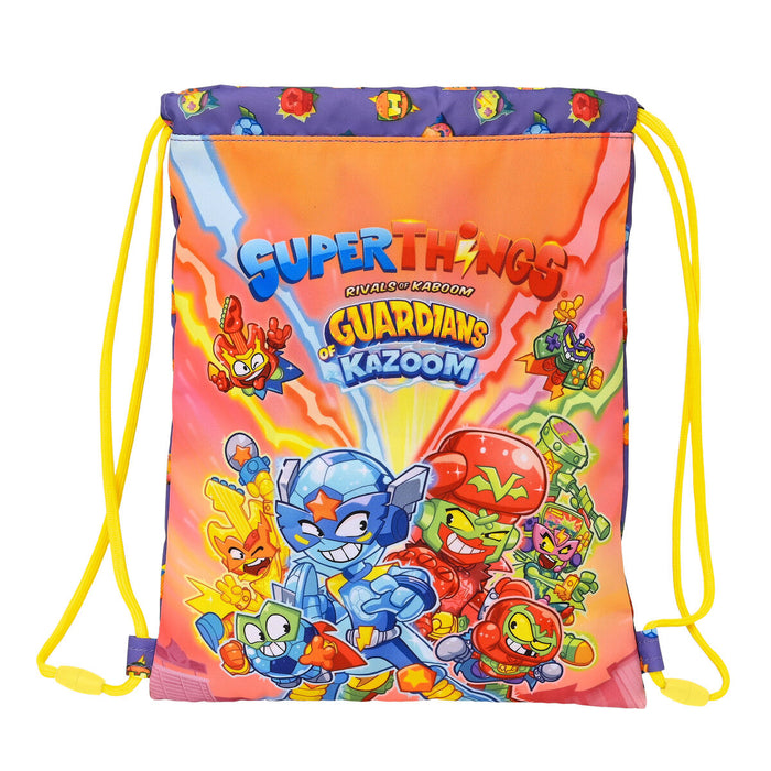 Backpack with Strings SuperThings Guardians of Kazoom Purple 26 x 34 x 1 cm
