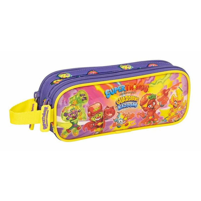 Double Carry-all SuperThings Guardians of Kazoom Yellow Purple 21 x 8 x 6 cm