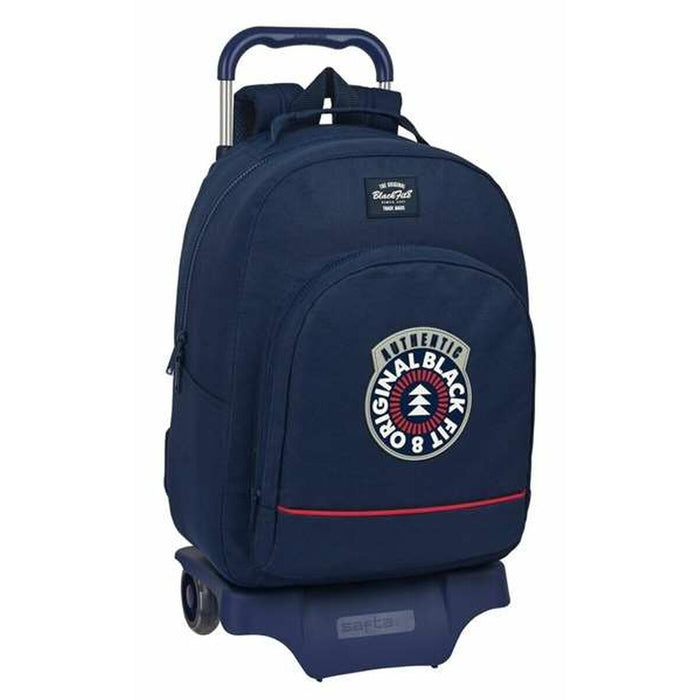 School Rucksack with Wheels BlackFit8 Authentic Navy Blue 32 x 42 x 15 cm