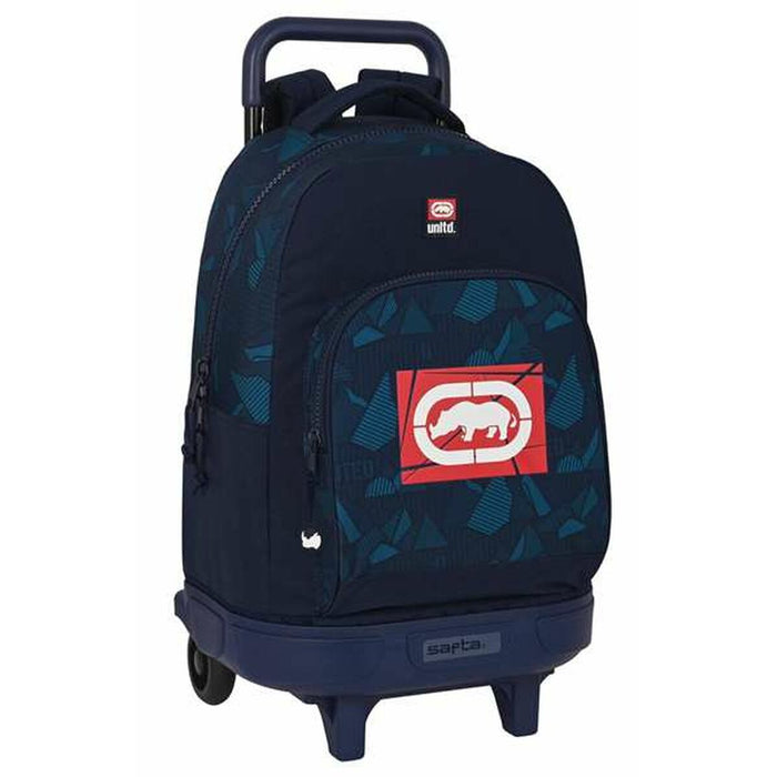 School Rucksack with Wheels Eckō Unltd. Peaks Navy Blue 33 x 45 x 22 cm