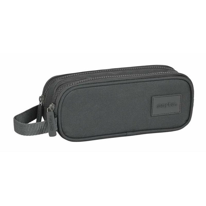 Double Carry-all Safta Basic Grey 21 x 8 x 6 cm