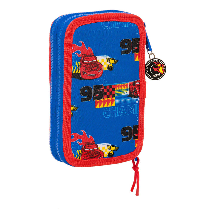 Double Pencil Case Cars Race Ready 12,5 x 19,5 x 4 cm