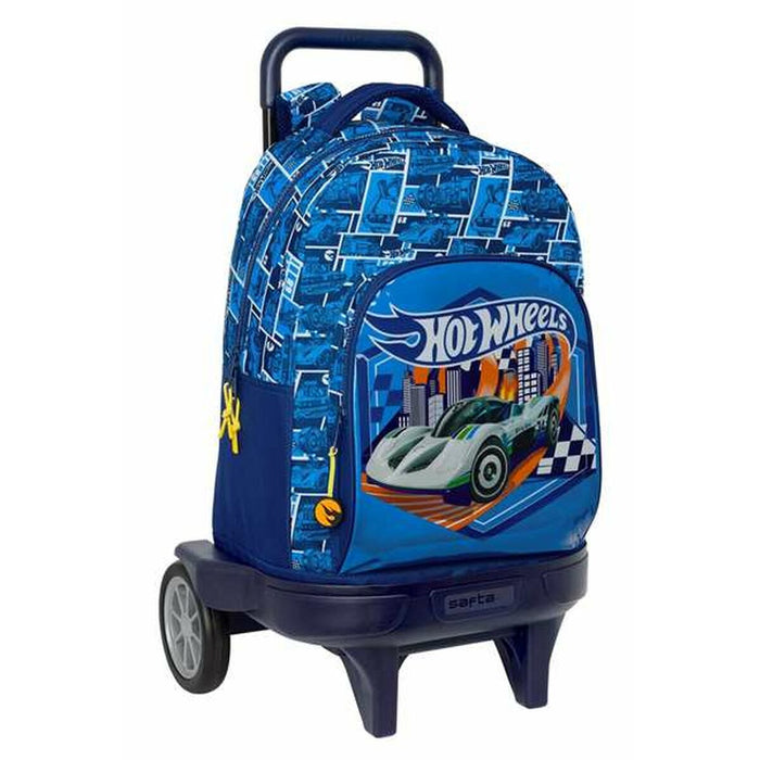 School Rucksack with Wheels Hot Wheels Sonny 33 x 45 x 22 cm