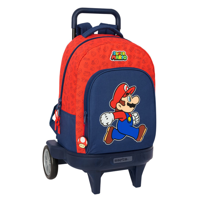 School Bag Super Mario Trick Red Dark blue 33 x 45 x 22 cm