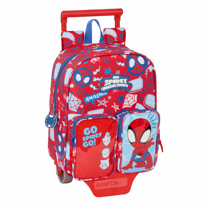 School Rucksack with Wheels Spidey Rescue 22 x 27 x 10 cm