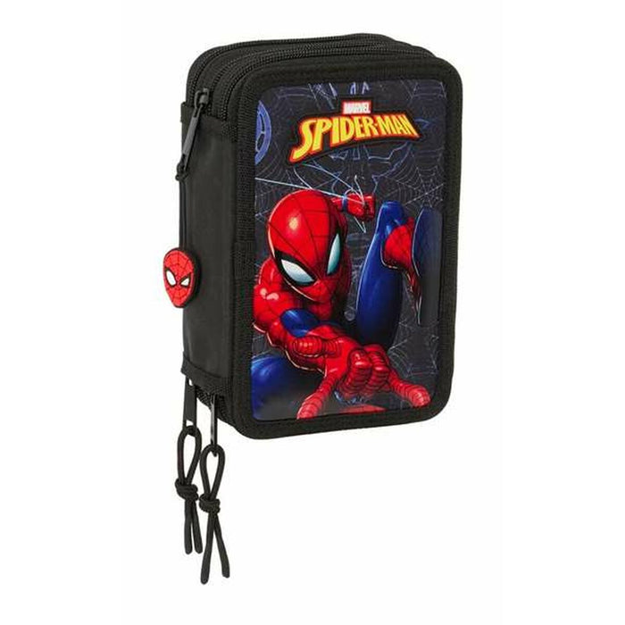 Triple Pencil Case Spider-Man Attack 12,5 x 19,5 x 5,5 cm