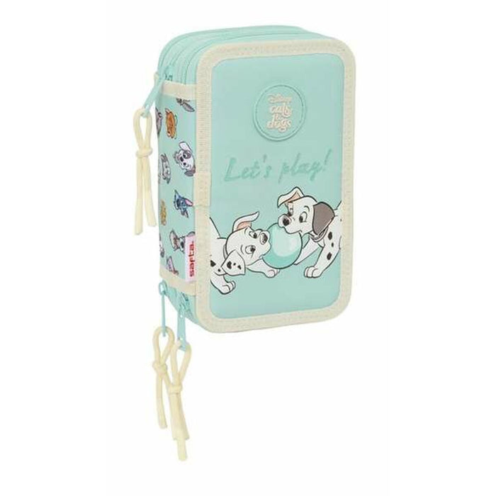 Triple Pencil Case Safta Cats & Dogs 12,5 x 19,5 x 5,5 cm