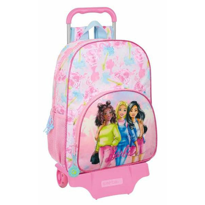 School Rucksack with Wheels Barbie Painterly 33 x 42 x 14 cm