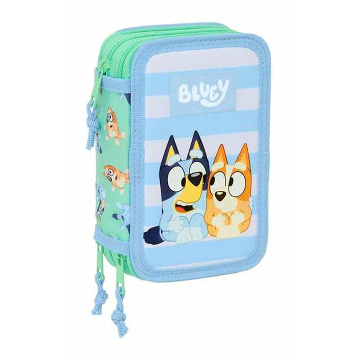 Triple Pencil Case Bluey Sisters 12,5 x 19,5 x 5,5 cm
