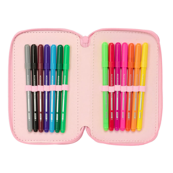 Triple Pencil Case Stitch Ice cream 12,5 x 19,5 x 5,5 cm