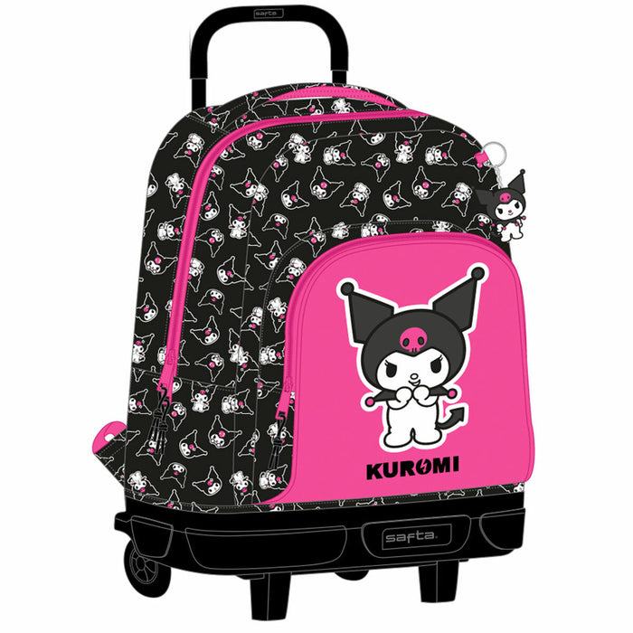 School Bag Kuromi Black Fuchsia 33 x 45 x 22 cm