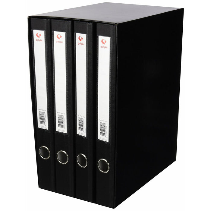 Archivador de Palanca Grafoplas 25 mm Modular Negro 35 x 29 x 18 cm