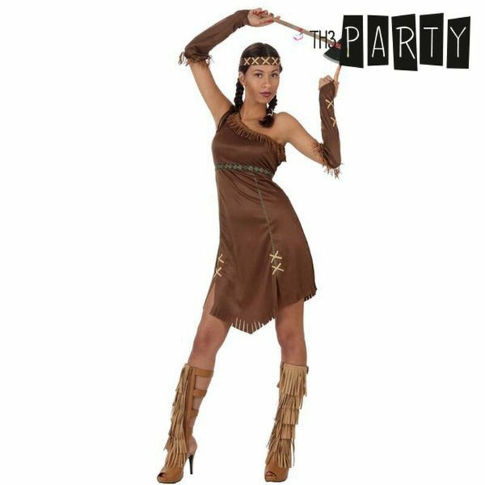 Disfraz para Adultos Th3 Party Marrón Indio Americano (3 Piezas)