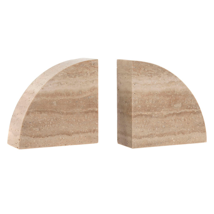 Sujetalibros Home ESPRIT Marrón Mármol 24,5 X 5 X 12,3 cm
