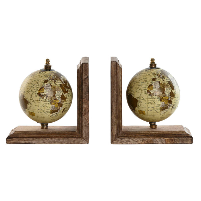Bookend Home ESPRIT Brown PVC Mango wood Vintage 15 x 10 x 15,5 cm