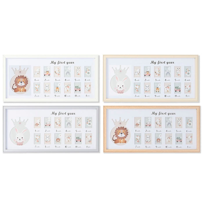 Photo frame Home ESPRIT Crystal MDF Wood 56,5 x 2 x 27,5 cm (4 Units)