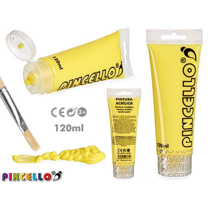 Pintura acrílica Pincello AC120-9 AC120-9 Amarillo 120 ml