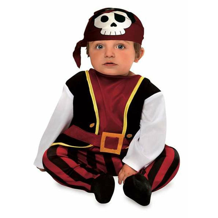 Disfraz para Bebés Pirata 0-6 Meses Negro
