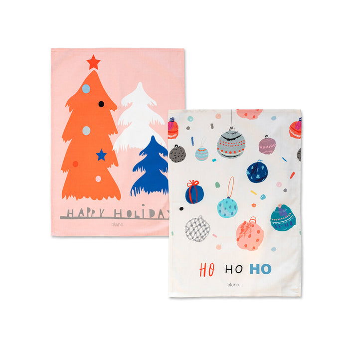 Kitchen Cloth HappyFriday Xmas Ho Ho Ho Multicolour 70 x 50 cm (2 Units)