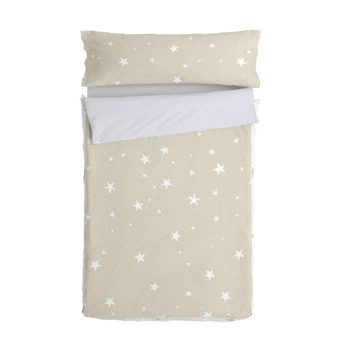 Saco Nórdico sin Relleno HappyFriday Basic Kids Little star Beige 90 x 200 cm