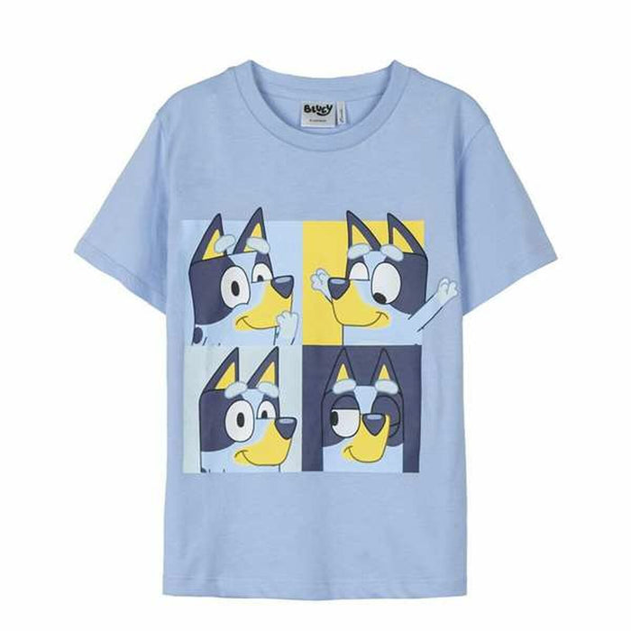 Child's Short Sleeve T-Shirt Bluey Light Blue 6 Years