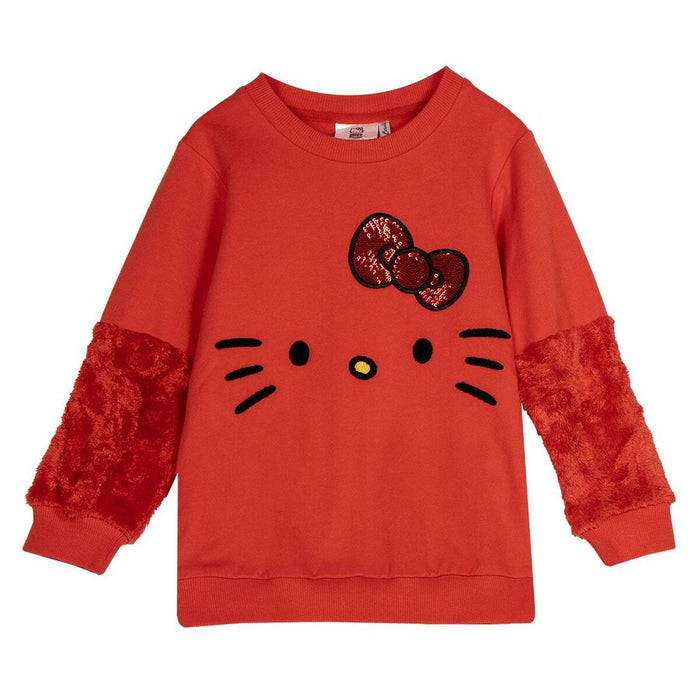 Sweatshirt without Hood Hello Kitty Red