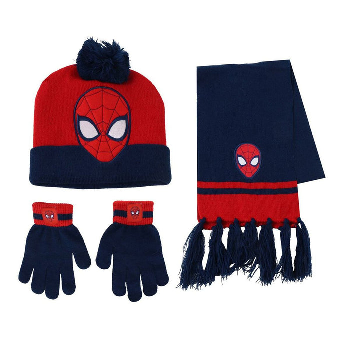 Hat, Scarf and Gloves Spider-Man Blue 3 Pieces