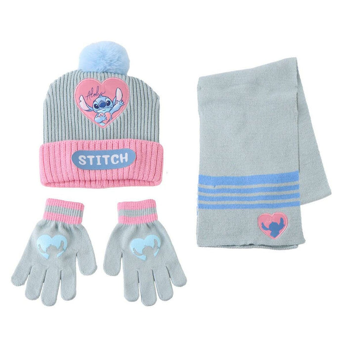 Gorro y Guantes Stitch Azul claro