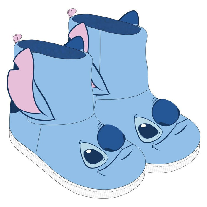 House Slippers Stitch Light Blue
