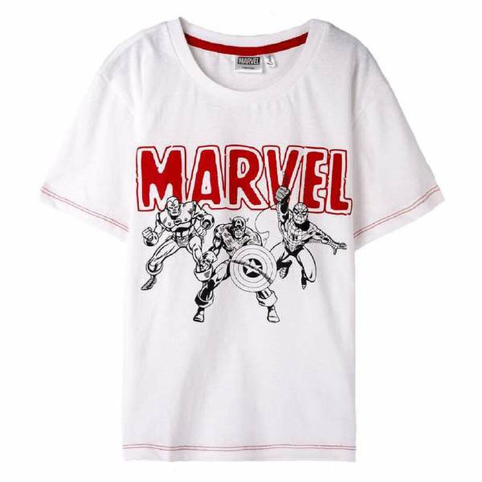 Children’s Short Sleeve T-Shirt Marvel White