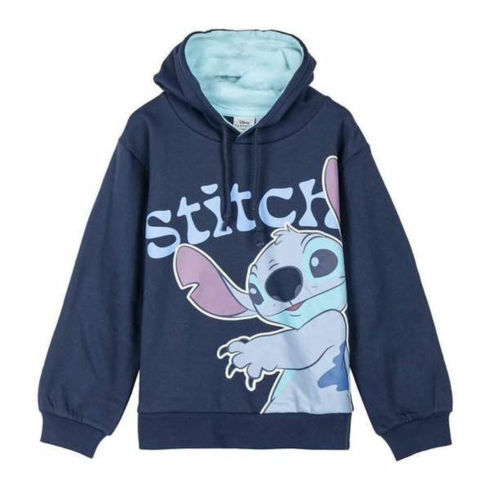 Sudadera con Capucha Unisex Stitch Azul oscuro