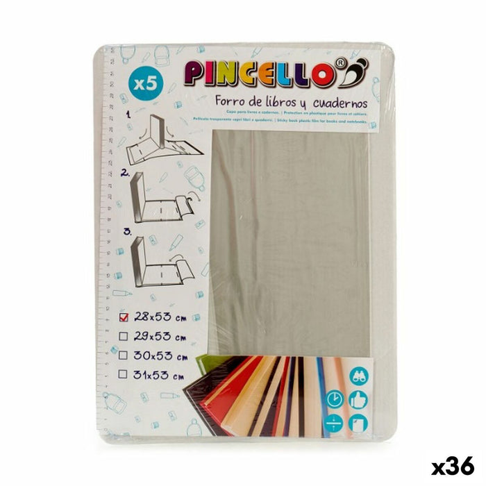 Adhesive Book Cover Pincello 1805001 1805001 Transparent 0,33 x 28 x 53 cm (36 Units)