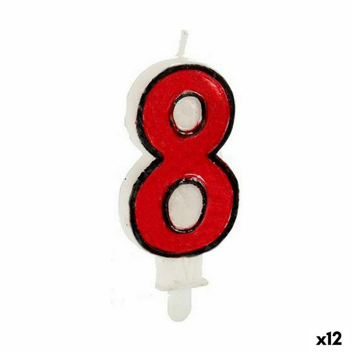 Vela CL14A0030-8 CL14A0030-8 Cumpleaños Número 8 (12 Unidades)
